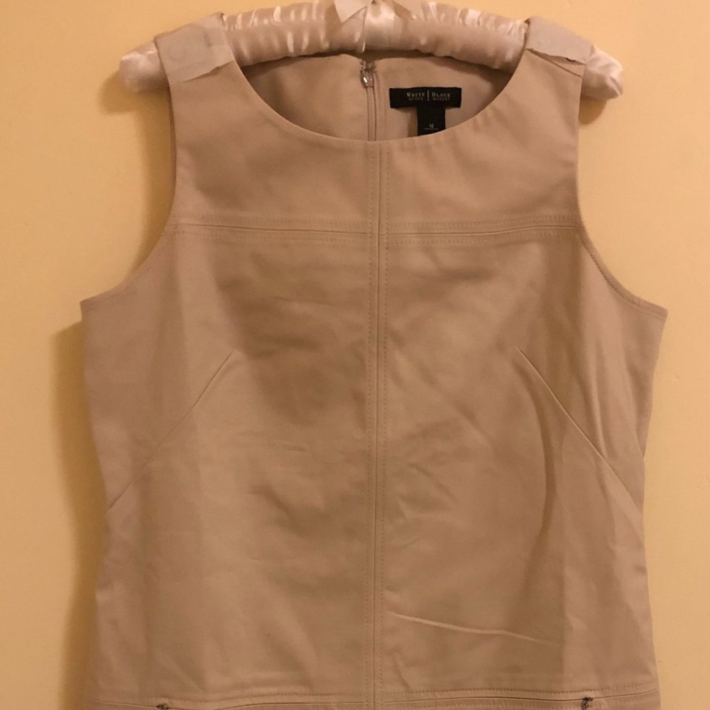 White House Black Market Tan Pocket Dress